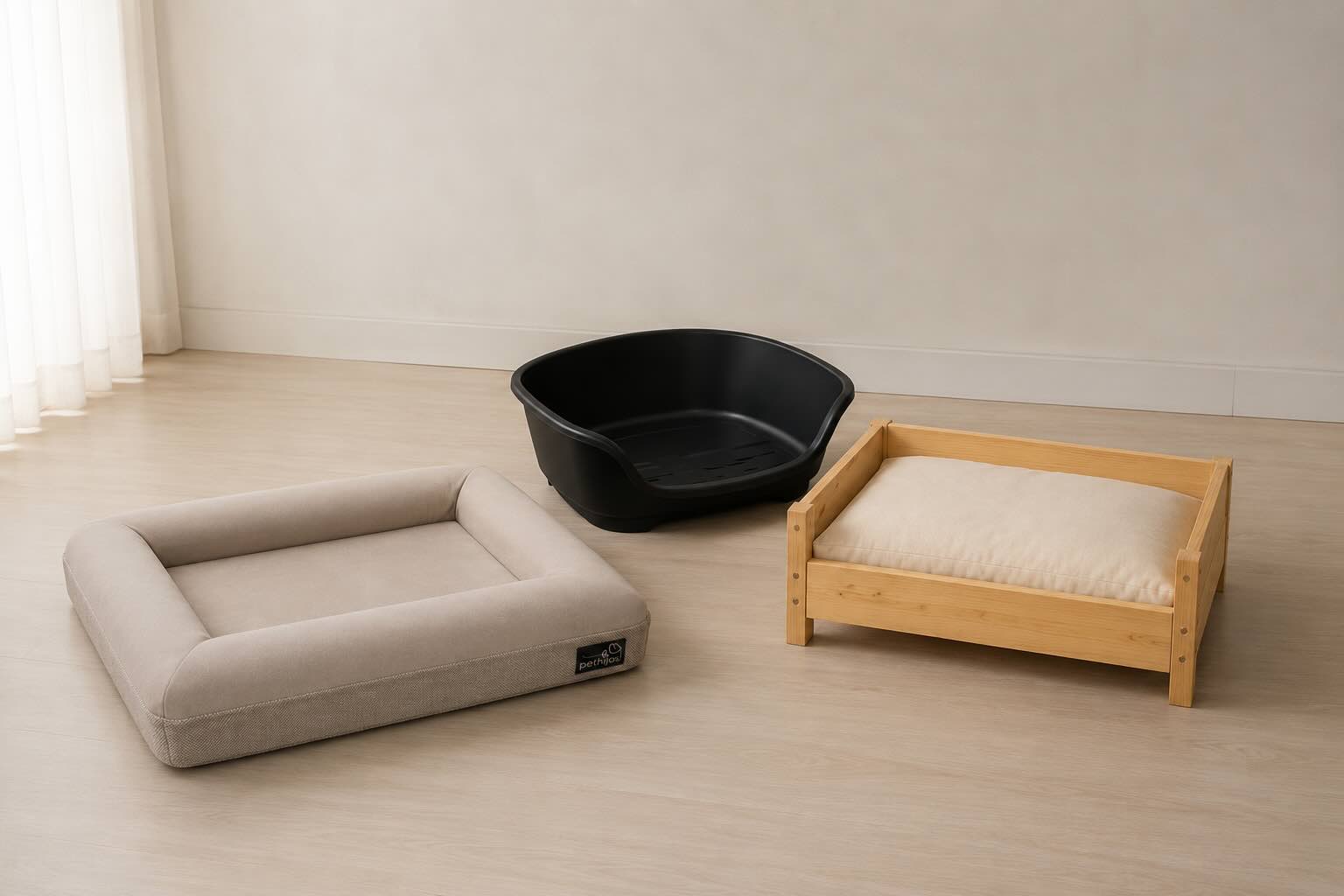 Cama de madera, plástico o viscoelástica: ¿cuál es mejor para tu perro?
