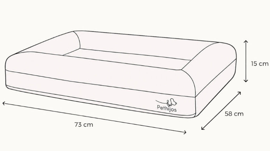 Diagrama de medidas de la cama