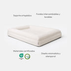 Pethijos Espana - Camas para perros ortopedicas viscoelasticas - modelo boucle blanca beneficios
