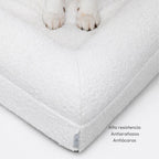 Pethijos Espana - Camas para perros ortopedicas viscoelasticas - modelo boucle blanca alta resistencia antiarañazos antiacaros