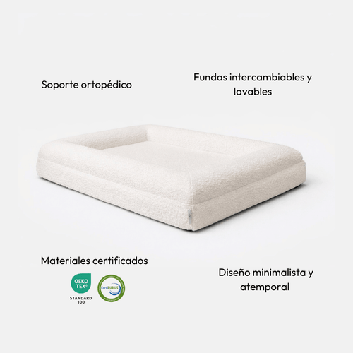 Pethijos Espana - Camas para perros ortopedicas viscoelasticas - modelo boucle blanca beneficios