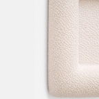 Detalle del tejido de la funda Bouclé Blanca Pethijos