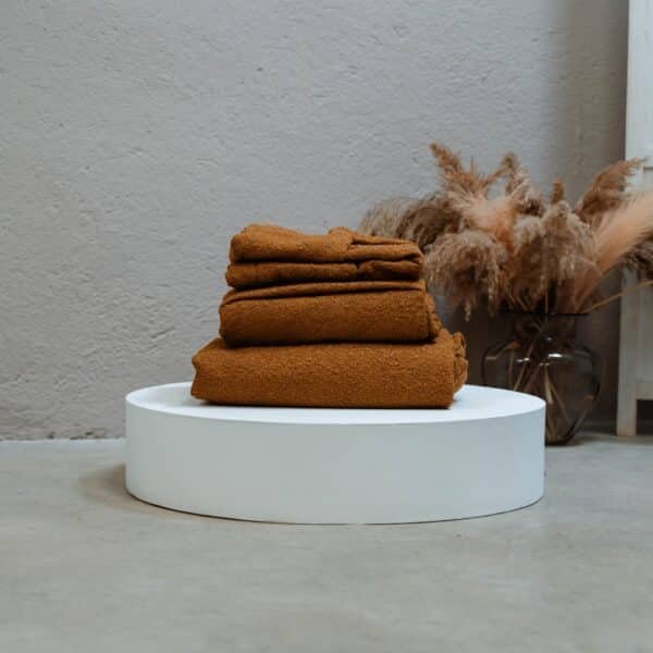 Funda bouclé ocre para cama ortopédica Pethijos